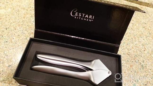 img 1 attached to Effortlessly Crush And Slice Garlic With Cestari Kitchen'S Heavy-Duty Stainless Steel Garlic Press review by Clarence Calcara