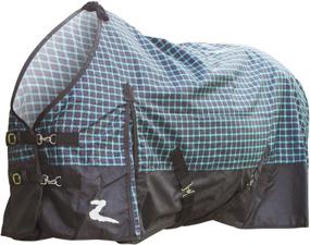 img 1 attached to 🔍 Discover High-Performance HORZE Nevada 1200D Turnout Sheet in Vibrant Purple Teal Black Plaid/Black, 75