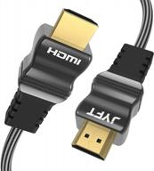 высокоскоростной кабель hdmi 6 футов jyft — 4k при 60 гц, uhd 2016p, 3d 1080p, поддерживает apple tv/xbox/ps3-4/hdtv логотип