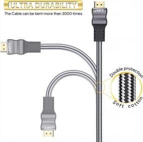 img 1 attached to 6Ft JYFT High Speed HDMI Cable - 4K @ 60Hz, UHD 2016P, 3D 1080P, Supports Apple TV/Xbox/PS3-4/HDTV