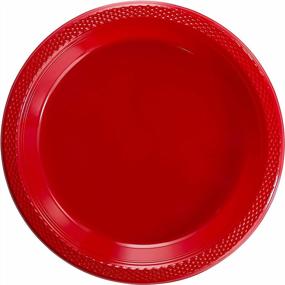img 1 attached to American Flag Themed Red White And Blue Disposable Party Plastic Plates Cutlery Set - 350 Piece Combo (50 Dinner Plates, 50 Dessert Plates, 50 Cups, 50 Napkins, 50 Forks, 50 Spoons)