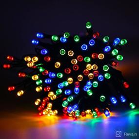 img 3 attached to 🎄 Super Bright 2-Pack 150 LED Christmas Lights: 8 Modes Twinkle Mini Lights for Indoor/Outdoor, Green Wire Xmas Tree Decorations (Multi-Colored)