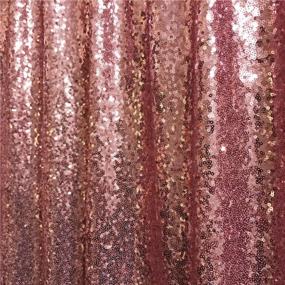 img 1 attached to Trlyc Rose Pink Sequin Curtain Backdrop 2FT By 8FT
