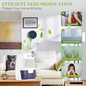 img 1 attached to 🌧️ VAVSEA Small Electric Dehumidifier for High Humidity - 1200 Cubic Feet (215 sq ft), Portable Mini Dehumidifier for Home, Bathroom, Bedroom, Kitchen, Basements, Wardrobe Closet, Office, RV… Quiet Operation
