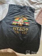 img 1 attached to Letter Printed Tank Tops Vintage T Shirts Women Back To The Gypsy That I Was Tees Graphic Sleeveless Music Vest review by Josh Graham