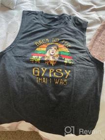 img 5 attached to Letter Printed Tank Tops Vintage T Shirts Women Back To The Gypsy That I Was Tees Graphic Sleeveless Music Vest