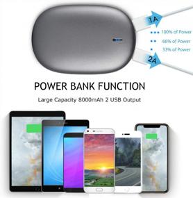 img 1 attached to Rechargeable Hand Warmer 8000MAh Power Bank By BRIGENIUS - Double-Sided Heating For Winter, Outdoor Activities, Raynaud'S, And Christmas Gift Ideas