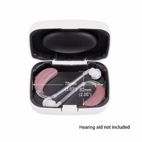 img 2 attached to Hearing Aid Case Hard - Portable Protective Storage Case For BTE CIC IIC ITE (White)