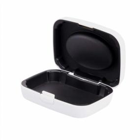 img 4 attached to Hearing Aid Case Hard - Portable Protective Storage Case For BTE CIC IIC ITE (White)