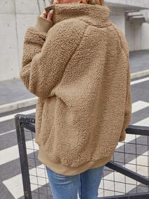 img 1 attached to Women'S Winter Sherpa Fleece Buttoned Jacket Coat With Loose Long Sleeves – Stylish Outwear By TECREW