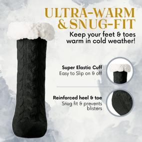 img 3 attached to Stay Cozy And Festive With Debra Weitzner'S Fleece-Lined Christmas Slipper Socks For Women