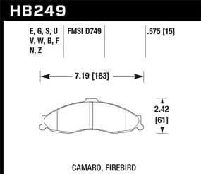 img 1 attached to 🔥 Тормозная колодка Hawk HB249F.575 HPS Ceramic - улучшенная производительность для оптимальных результатов