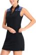 women's golf tennis dress: v neck sleeveless lightweight camo dresses with 2 pockets by hiverlay logo