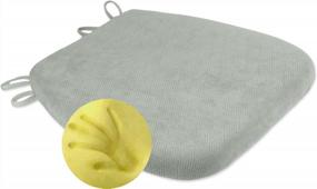 img 2 attached to Upgrade Your Dining Experience With Sigmat U-Shape Memory Foam Chair Pads In Grey