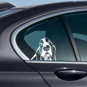 img 4 attached to WIRESTER 6 Inch Clear Vinyl Decal Sticker Decoration For Car Window (Or Any Flat Surface) - Basset Hound Dog