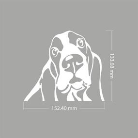 img 3 attached to WIRESTER 6 Inch Clear Vinyl Decal Sticker Decoration For Car Window (Or Any Flat Surface) - Basset Hound Dog