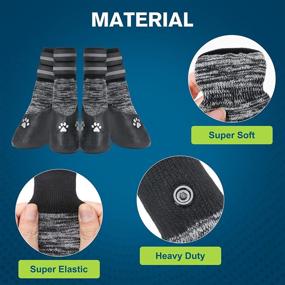 img 2 attached to 🐾 Keep your dog's paw comfortable and slip-free with PUPTECK Anti-Slip Dog Socks: Adjustable Strap & Waterproof Boots for Indoor and Outdoor Activities!