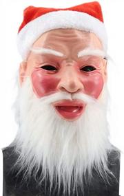img 3 attached to Get Festive With The Realistic Santa Latex Mask Costume Set For Christmas And Halloween!