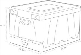 img 2 attached to Прозрачные складные кубики для хранения с крышками - набор из 4 штук, Storex 17,25 X 14,25 X 10,5 дюймов
