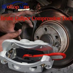 img 2 attached to 🔧 GallopMax Brake Caliper Press Tool: 360° Adjustable Ratcheting Piston Spreader with Double Hangers for Compressing Brake Calipers