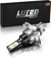 luyed h4(9003/hb2) led headlight bulb motorcycle: 2700 lumens, 3570 2-ex chipsets, xenon white - newest design (pack of 1) logo