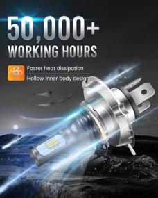 img 1 attached to LUYED H4(9003/HB2) LED Headlight Bulb Motorcycle: 2700 Lumens, 3570 2-EX Chipsets, Xenon White - Newest Design (Pack Of 1)