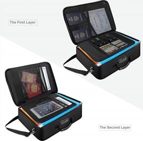 img 2 attached to Fireproof Document Organizer Bag - Tamfile File Storage Bag With Safe Lock, Shoulder Strap, And Large Multi-Layer Storage- 14.2*10.63*4.2 Inches