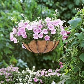 img 3 attached to Enhance Your Garden Decor With ZAUGONTW 2-Pack Metal Hanging Planters With Coir Liners – Perfect For Indoor And Outdoor Plants