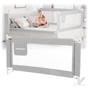 img 4 attached to 🛏️ Premium SURPCOS Bed Rails: Safe and Secure Guard for Toddlers' Mattresses at Kids' Home Store