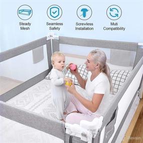 img 1 attached to 🛏️ Premium SURPCOS Bed Rails: Safe and Secure Guard for Toddlers' Mattresses at Kids' Home Store