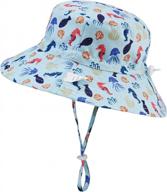 upf 50+ sun protection baby sun hat - adjustable wide brim bucket for infants & toddlers logo