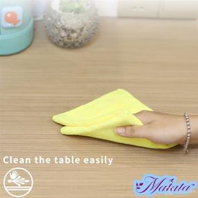 img 1 attached to 🧽 8-Pack of Matata Microfiber Cleaning Cloths (12in.x12in.) - Soft, Highly Absorbent, Lint-Free & Streak-Free for Kitchen, Bathroom, Car Window, Table