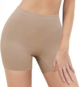 img 4 attached to Vaslanda Women'S Seamless Anti-Chafing Boyshorts For Belly Smoothness And Breathability - Ideal Safety Panty To Wear Under Dresses