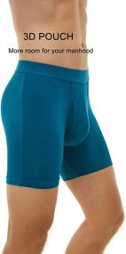 img 2 attached to Stay Cool And Comfortable: 4 Pack Men'S Bamboo Viscose Boxer Briefs With Fly