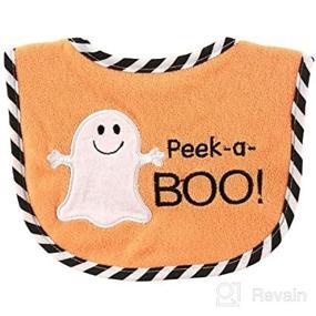 img 3 attached to Luvable Friends Halloween Embroidered Bib, Ghost - Limited Stock!