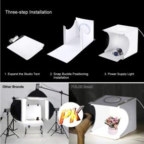 img 3 attached to Capture Picture-Perfect Moments Anywhere With Our Foldable Portable Photo Studio And Ring Light Kit