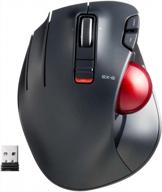 💪 enhance your gaming experience with elecom left-handed wireless thumb-operated trackball mouse - 6-button function and precise optical sensor logo