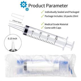img 1 attached to 10 Pack 20Ml/Cc Plastic Syringe Large Syringes Tools Catheter Tip Individually Sealed With Measurement For Scientific Labs, Measuring Liquids, Feeding Pets, Medical Student, Oil Or Glue Applicator