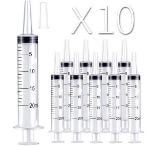 img 4 attached to 10 Pack 20Ml/Cc Plastic Syringe Large Syringes Tools Catheter Tip Individually Sealed With Measurement For Scientific Labs, Measuring Liquids, Feeding Pets, Medical Student, Oil Or Glue Applicator