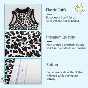 img 2 attached to 🐾 Etdane Cat Surgical Recovery Suit: Leopard Print Long Sleeve Shirt for Small Dogs - Female & Male Doggy Vest