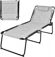 goplus x-large beach lounge chair с регулируемой спинкой и подставкой для ног для максимального комфорта и расслабления логотип
