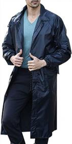 img 3 attached to QZUnique женская мужская легкая длинная уличная водонепроницаемая куртка из рипстопа с возможностью упаковки дождевик на молнии с капюшоном