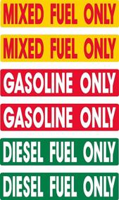 img 1 attached to 🚀 Premium Fuel Decals Set - Diesel, Gasoline, and Mixed Fuel Only - Waterproof, Laminated, UV Fade Protected - Prime Delivery Included