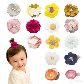 img 4 attached to Pieces Chiffon Barrettes Accessory Toddlers