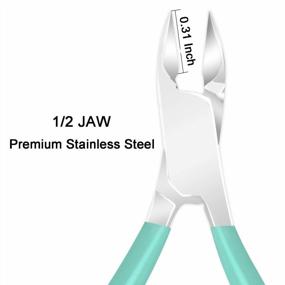 img 3 attached to Ejiubas Green Cuticle Trimmer Set - Stainless Steel Cuticle Nipper With Pusher, Nail Cuticle Clipper And Remover Tools For Fingernails & Toenails