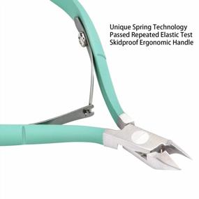 img 1 attached to Ejiubas Green Cuticle Trimmer Set - Stainless Steel Cuticle Nipper With Pusher, Nail Cuticle Clipper And Remover Tools For Fingernails & Toenails