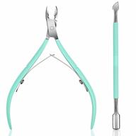 ejiubas green cuticle trimmer set - stainless steel cuticle nipper with pusher, nail cuticle clipper and remover tools for fingernails & toenails логотип