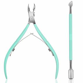 img 4 attached to Ejiubas Green Cuticle Trimmer Set - Stainless Steel Cuticle Nipper With Pusher, Nail Cuticle Clipper And Remover Tools For Fingernails & Toenails