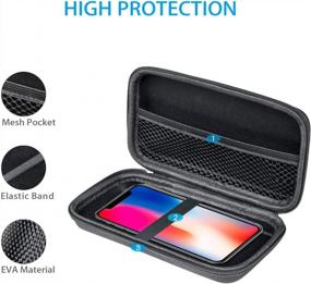 img 1 attached to GLCON Hard EVA Protective Case - Small Travel Case With Mesh Inner Pocket & Zipper Enclosure For Charging Cable, Power Bank, Hard Drive, Cell Phone, External Battery Storage - 3 Colors Available