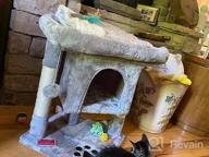 картинка 1 прикреплена к отзыву Grey Cat Tree With Sisal Scratching Posts, Plush Perch, And Playhouse - BEWISHOME Small Cat Condo Furniture For Kittens And Cats - Kitty Activity Center And Bed With Tower Design от Craig Kimball